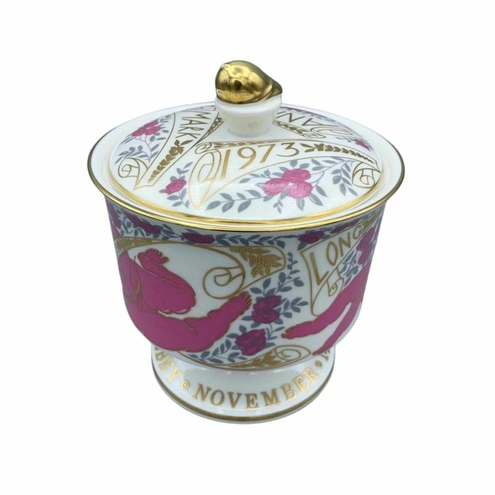 Coalport Candy/Bonbon Dish Box Limited Edition Bonbonneire Vintage 1973